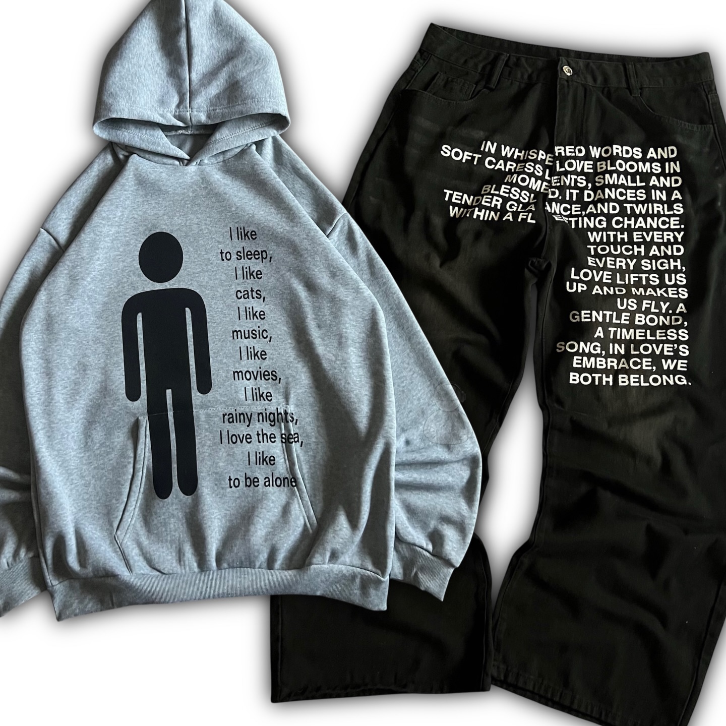 Street Fashion Men - Conjuntos de Hoodies Masculinos com Estampa
