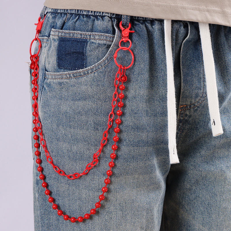 Street Fashion Girls - Corrente de Cintura Multicamadas com Contas