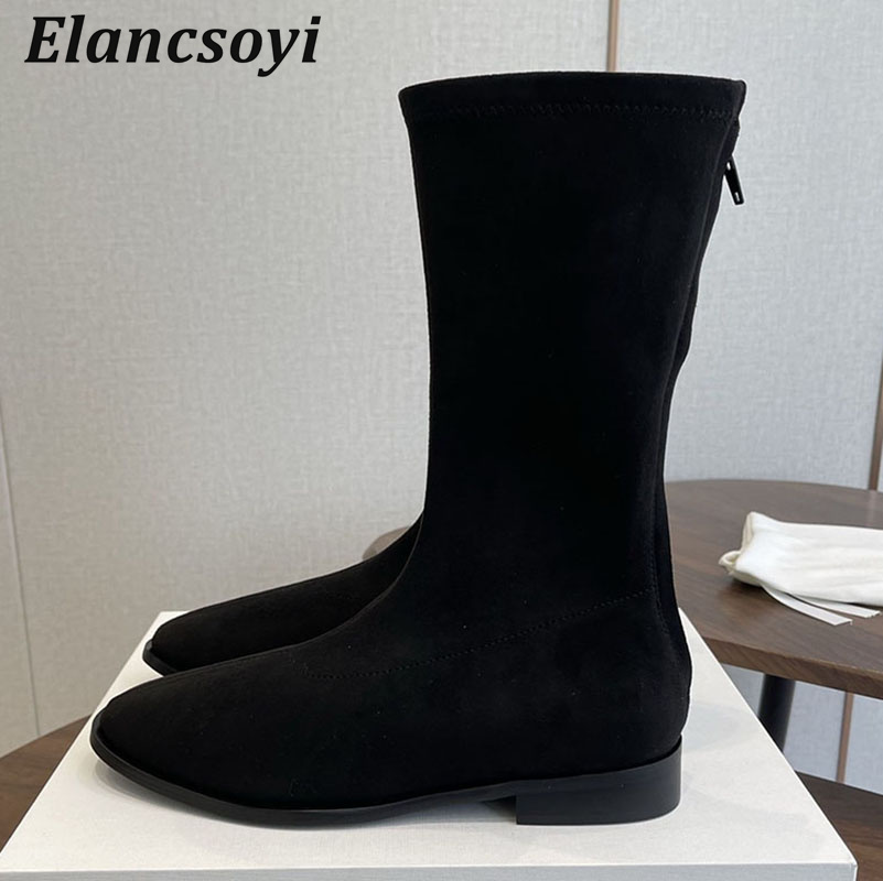 Street Fashion Rome 2025 - Botas de estiramento femininas dedo do