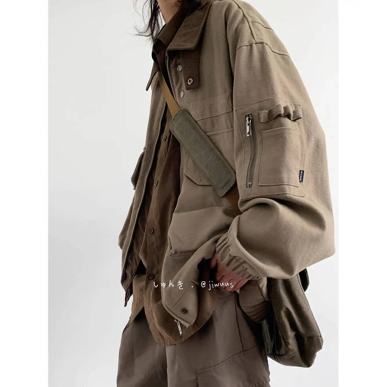Street Fashion Jacket Men - Homem jaqueta primavera outono solto carga