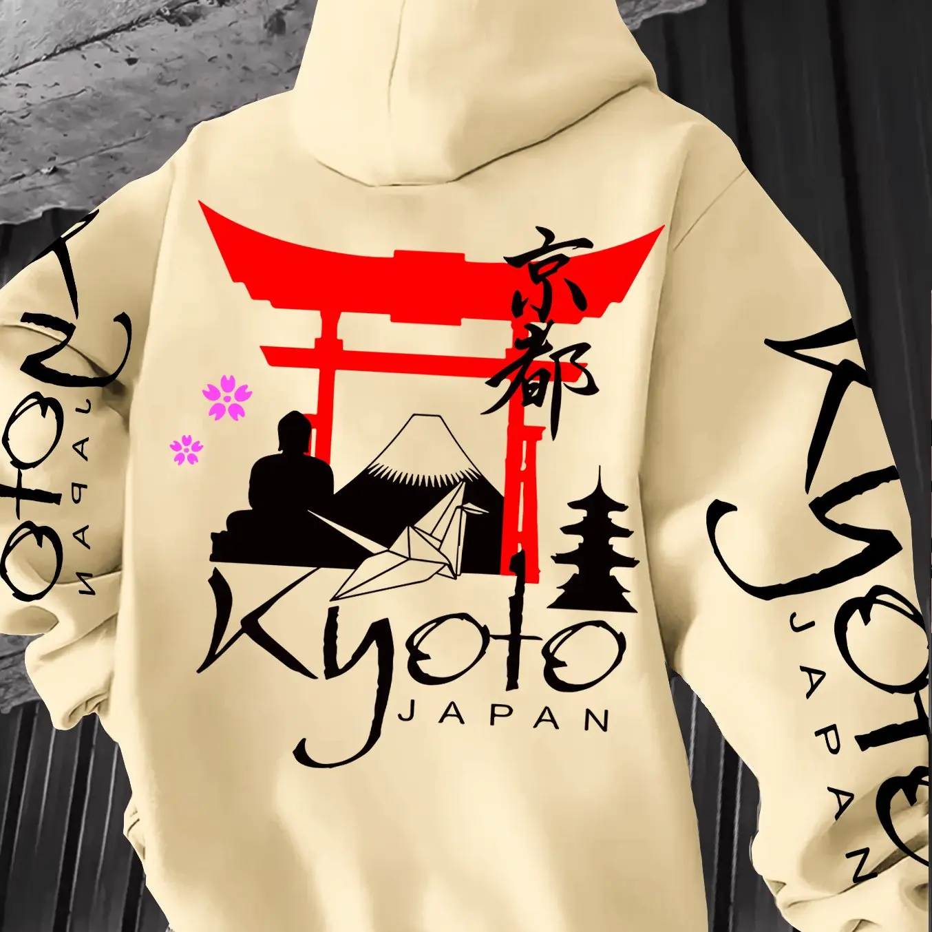 Street Fashion Kyoto - Hoodie com Elementos de Design Estilo