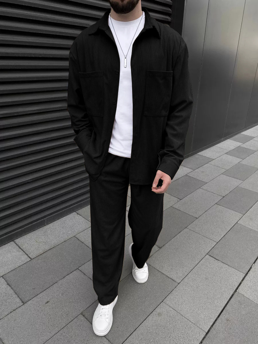 Street Fashion Men - Conjunto masculino de duas peças em