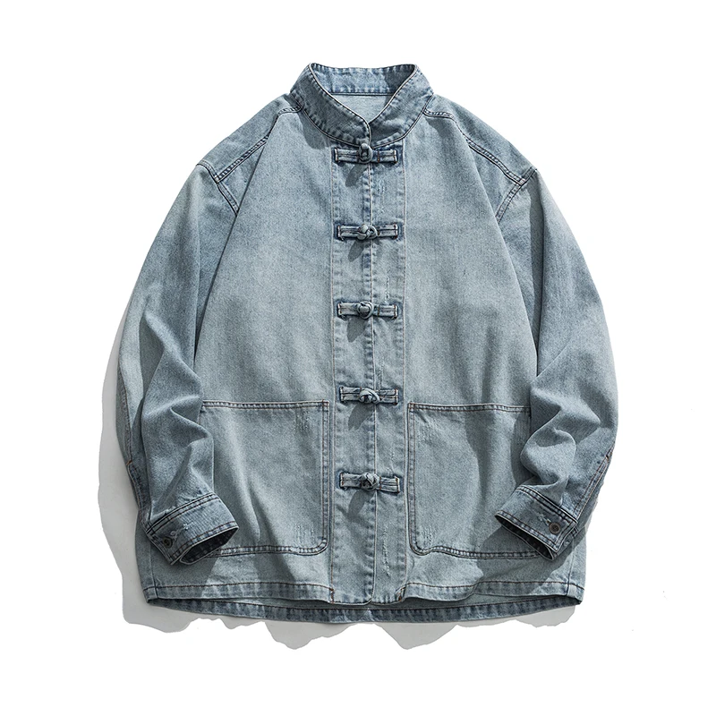 Street Fashion Jacket Men - Jaqueta Jeans Estilo Chinês Masculina Streetwear