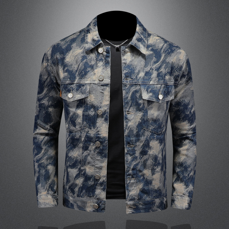 Street Fashion Jacket Men - 2025 primavera vintage denim jaqueta para