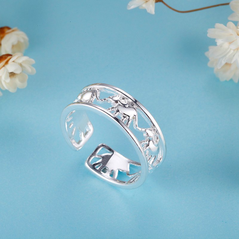 Street Fashion Rings - Novos Anéis de Elefante em Prata