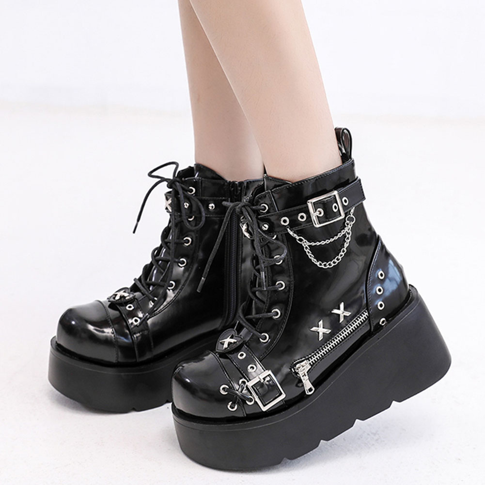 Street Fashion Girls - Novas Botas Femininas Góticas de Plataforma