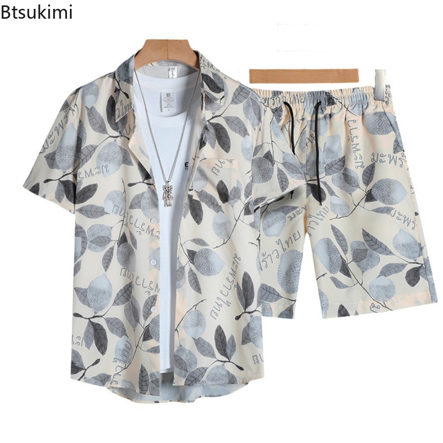 Street Fashion Men - Conjunto de Camisa Masculina de Manga