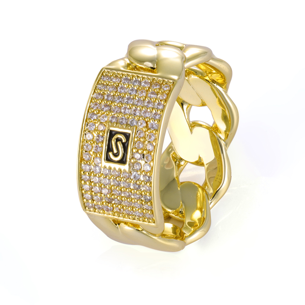 Street Fashion Rings - ESKEEM Iced Out Big Monaco Anel