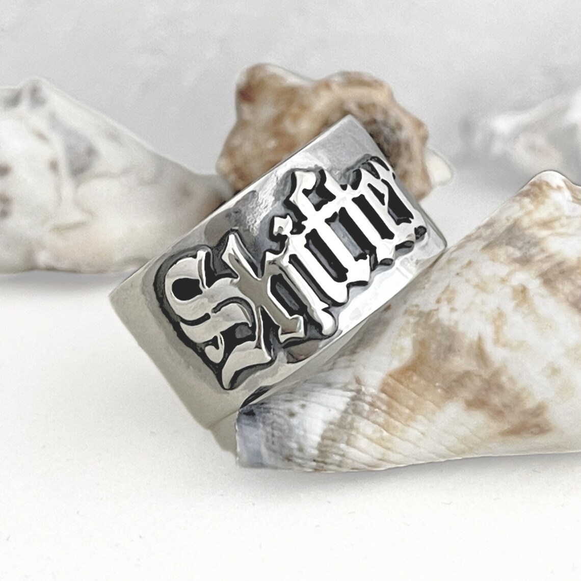 Street Fashion Rings - Anéis góticos masculinos de 12mm, anel