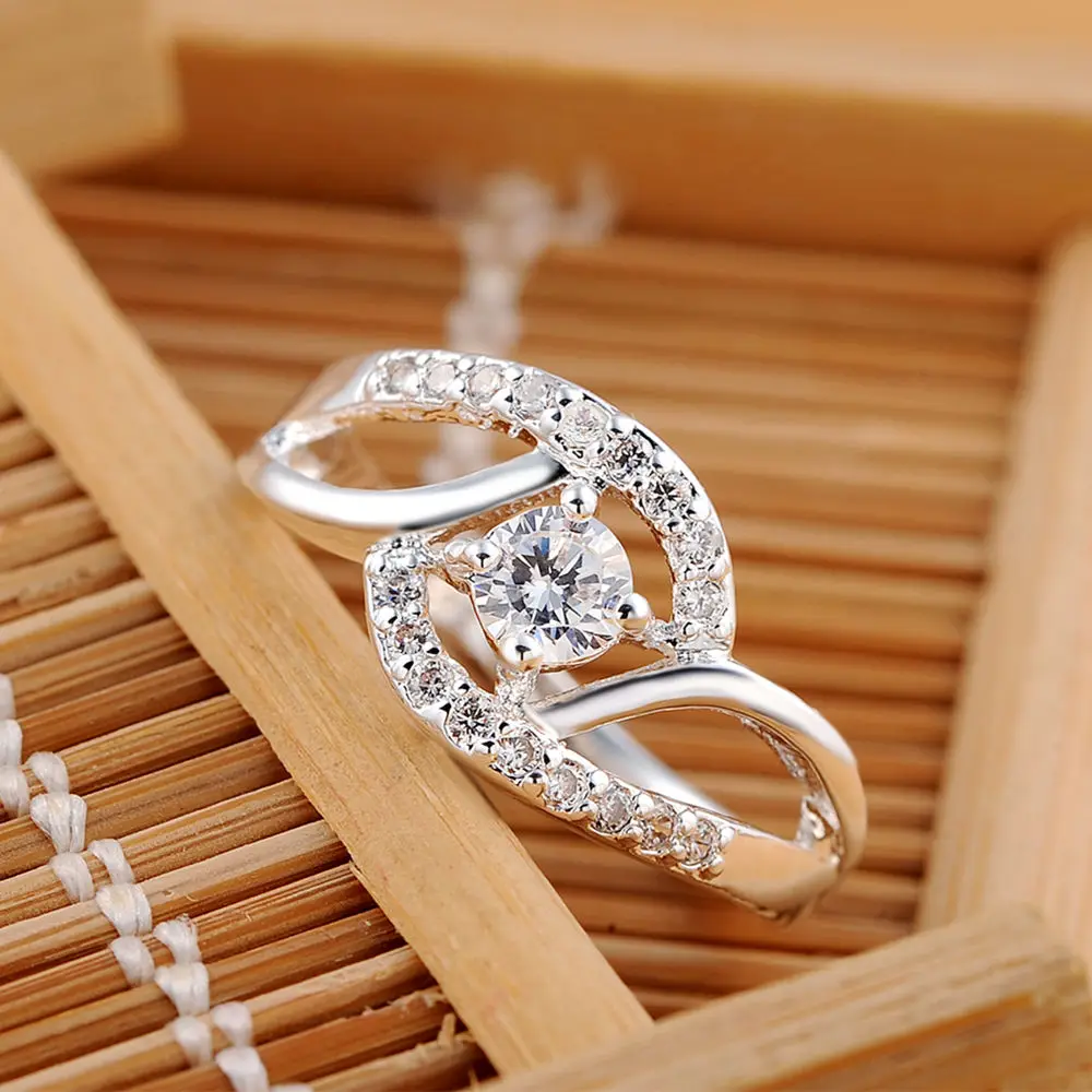 Street Fashion Rings - Novo streetwear 925 prata esterlina brilhante