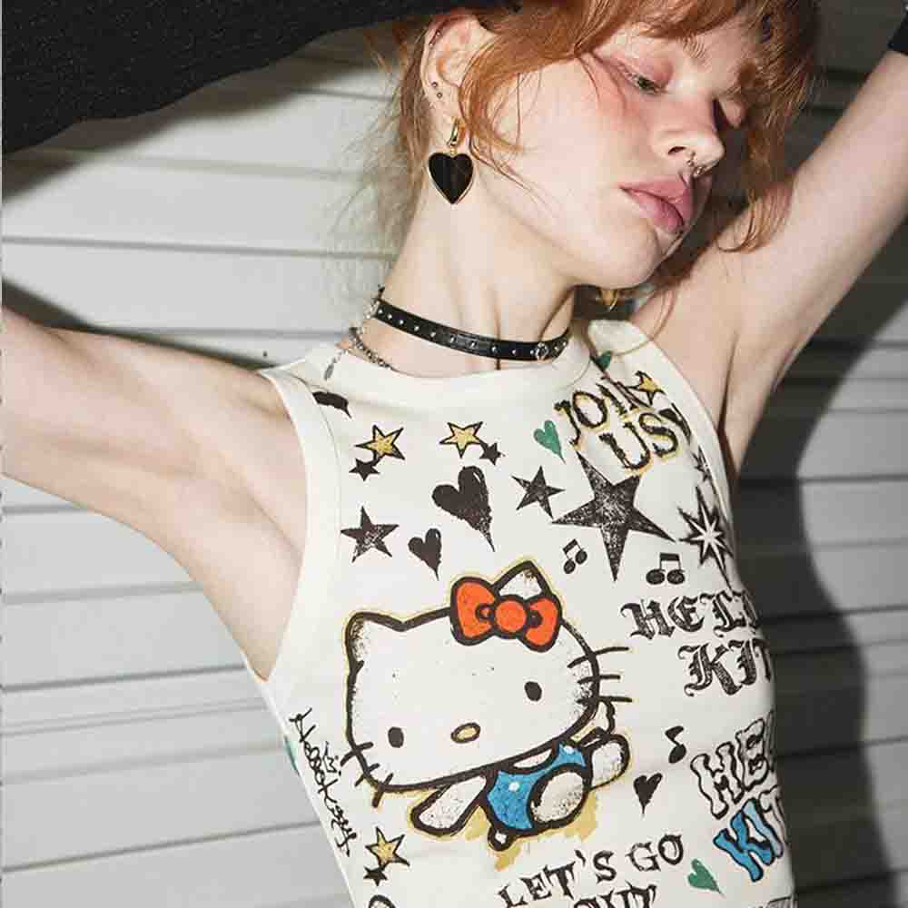 Street Fashion Girls - Sanrio Hello Kitties Top Feminino Fofo