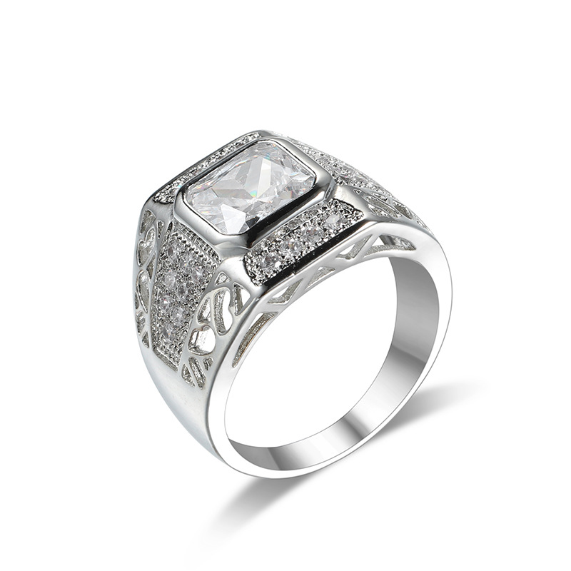 Street Fashion Rings - Luxo 925 prata esterlina hip hop