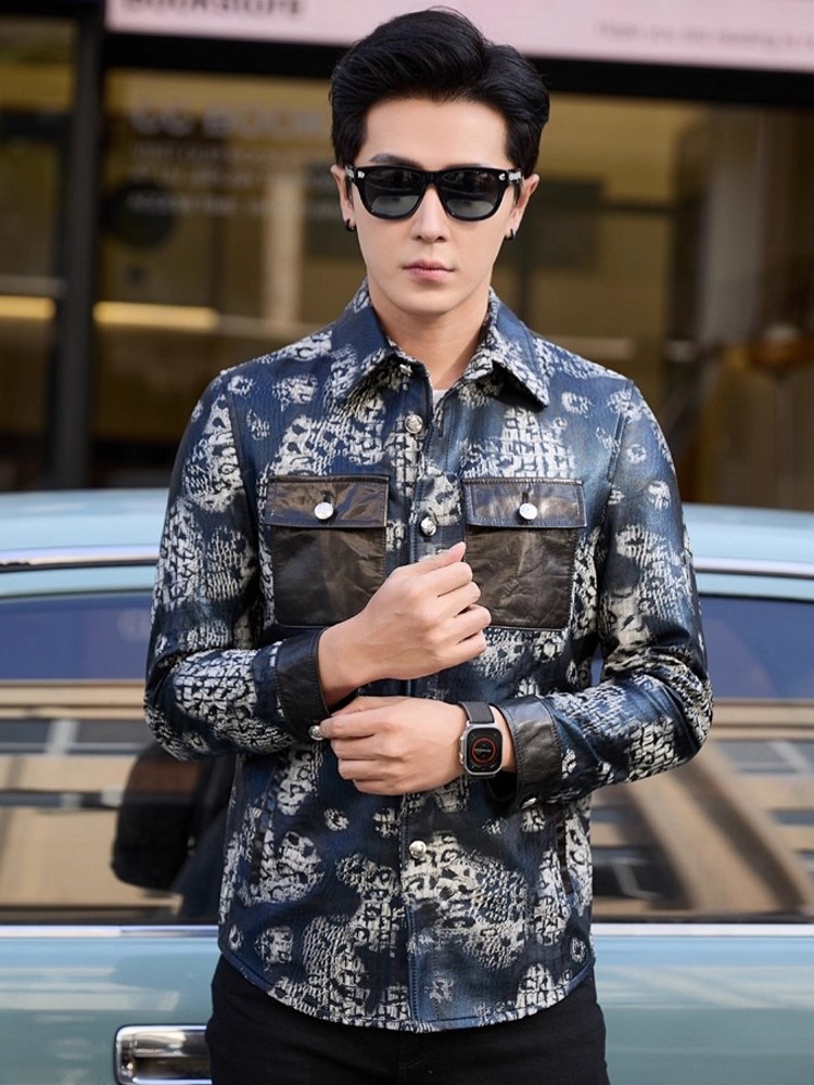Luxo nova moda floral impresso - Street Fashion Jacket Men avaliação e preço
