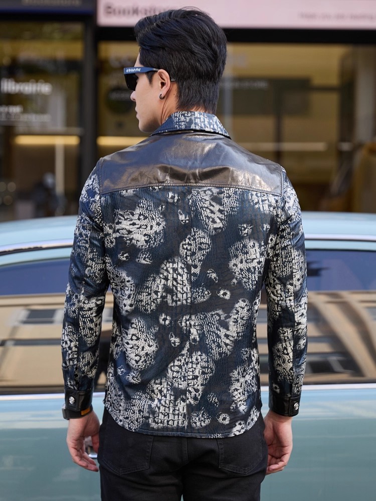 Luxo nova moda floral impresso - Street Fashion Jacket Men avaliação e preço