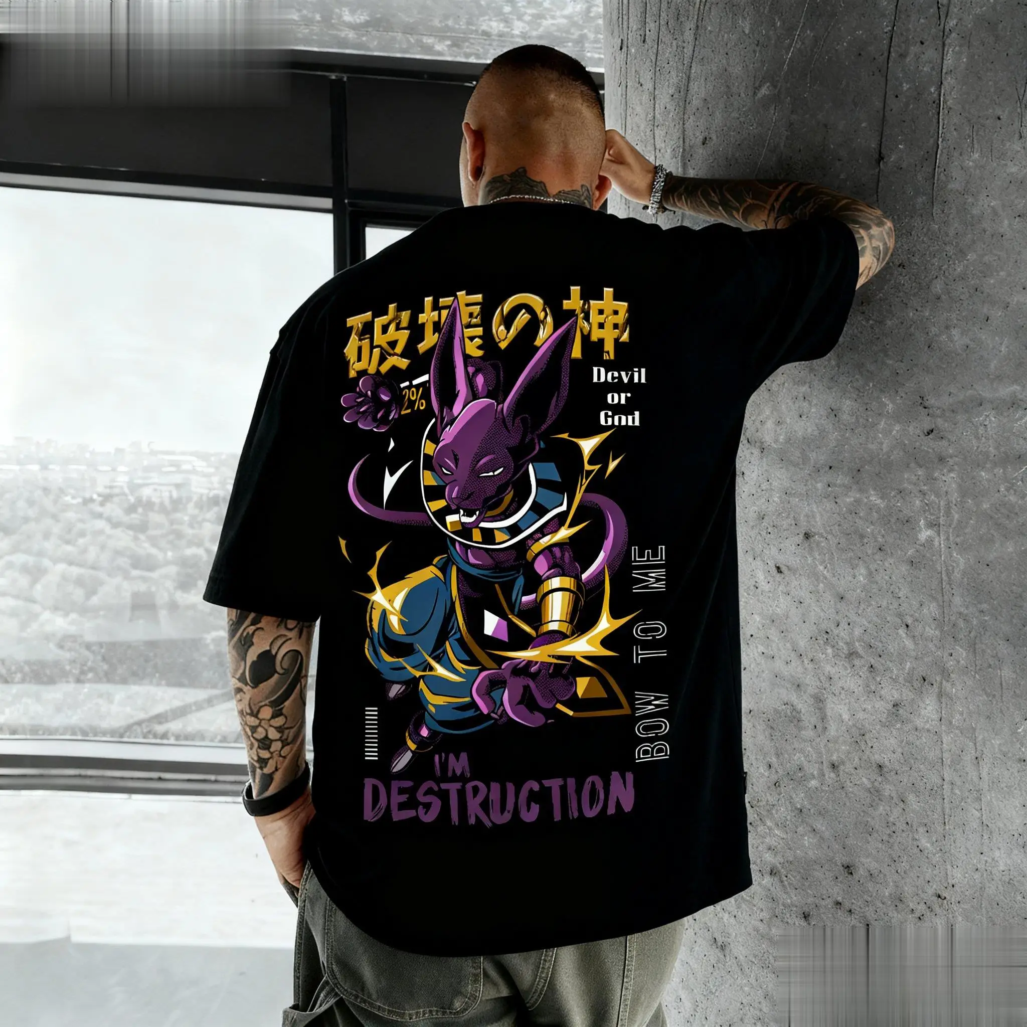 Dragon ball beerus anime gráfi - Street Fashion Magazine avaliação e preço