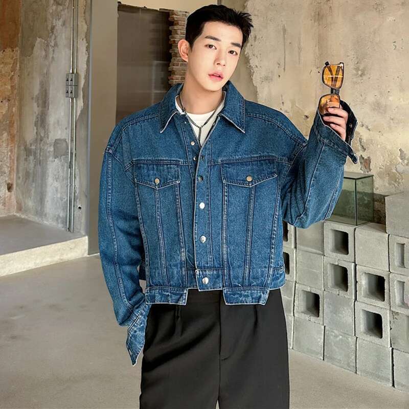Luzhen personalidade denim jaq - Street Fashion Jacket Men avaliação e preço