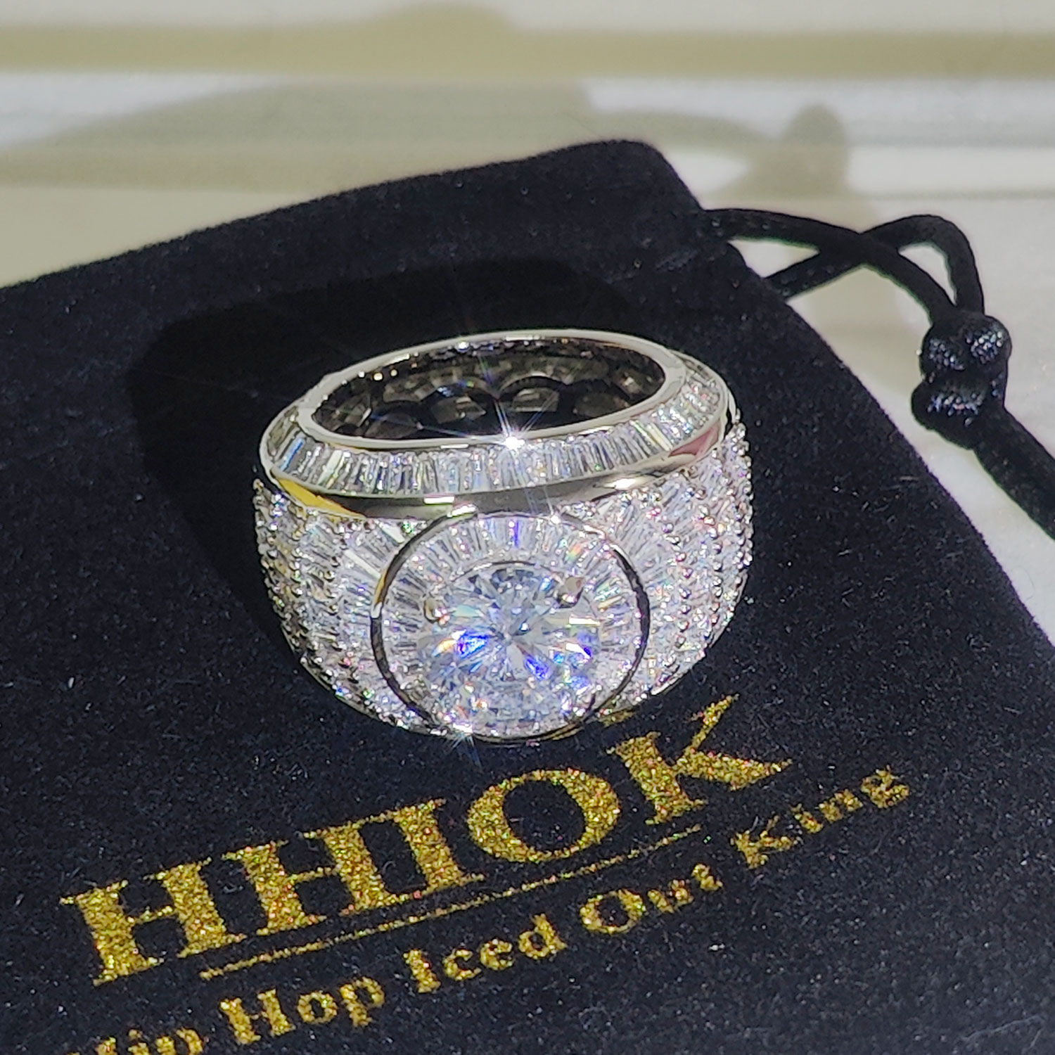 Prata/18k banhado a ouro clust - Street Fashion Rings avaliação e preço