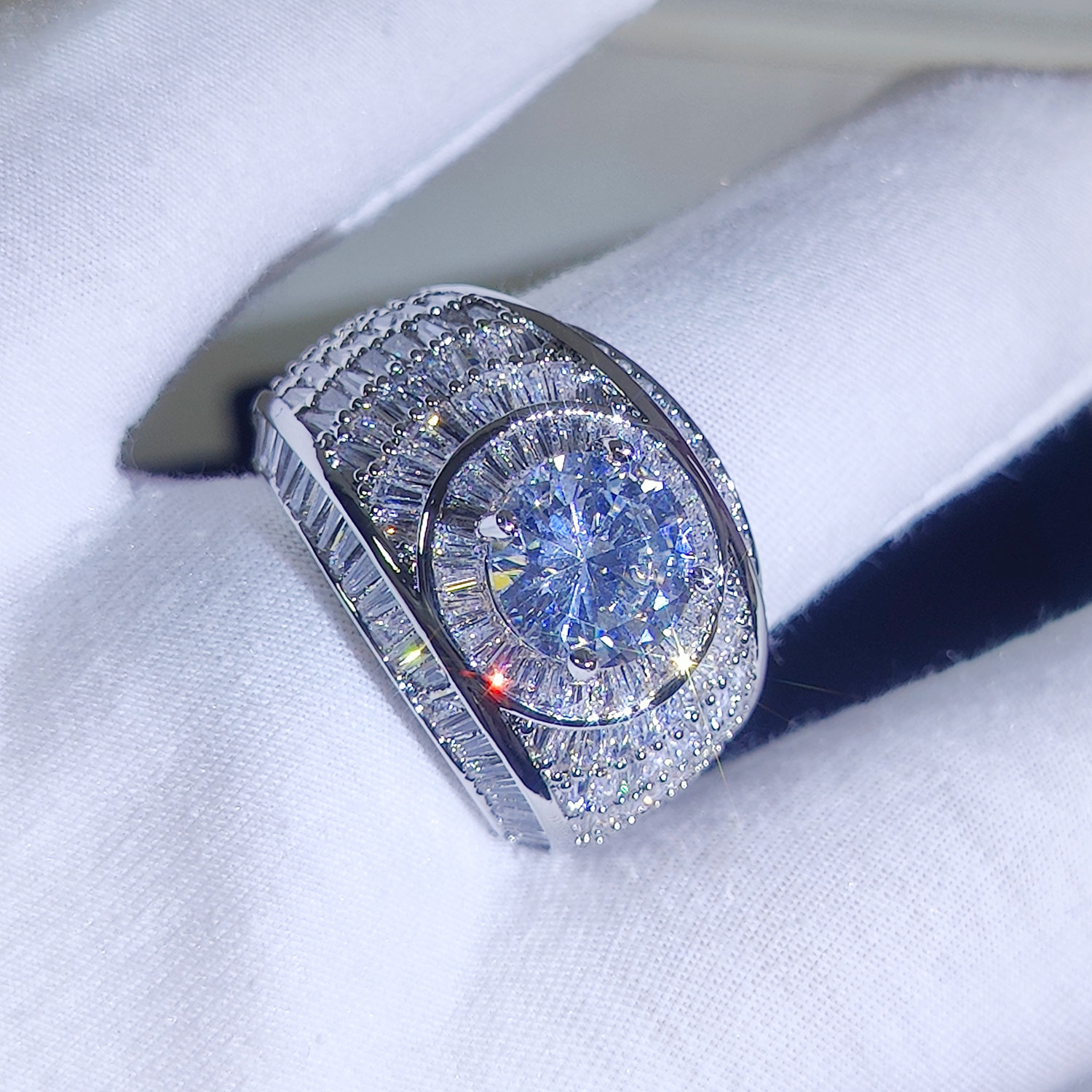 Prata/18k banhado a ouro clust - Street Fashion Rings avaliação e preço