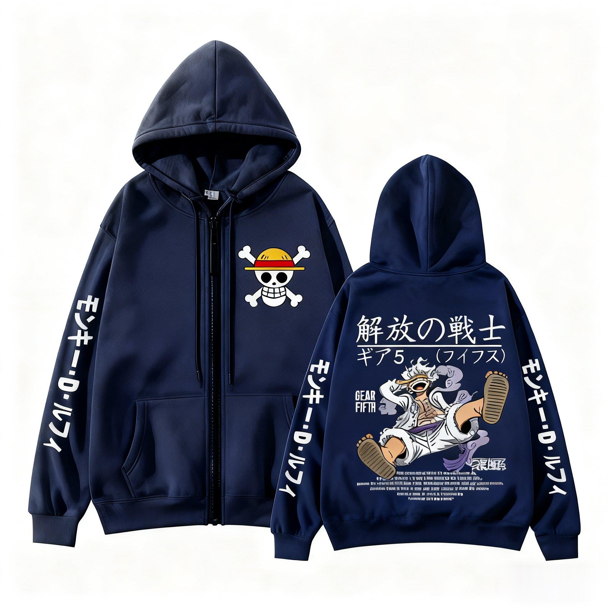 Macaco d luffy engrenagem 5 um - Street Fashion Jacket Men avaliação e preço