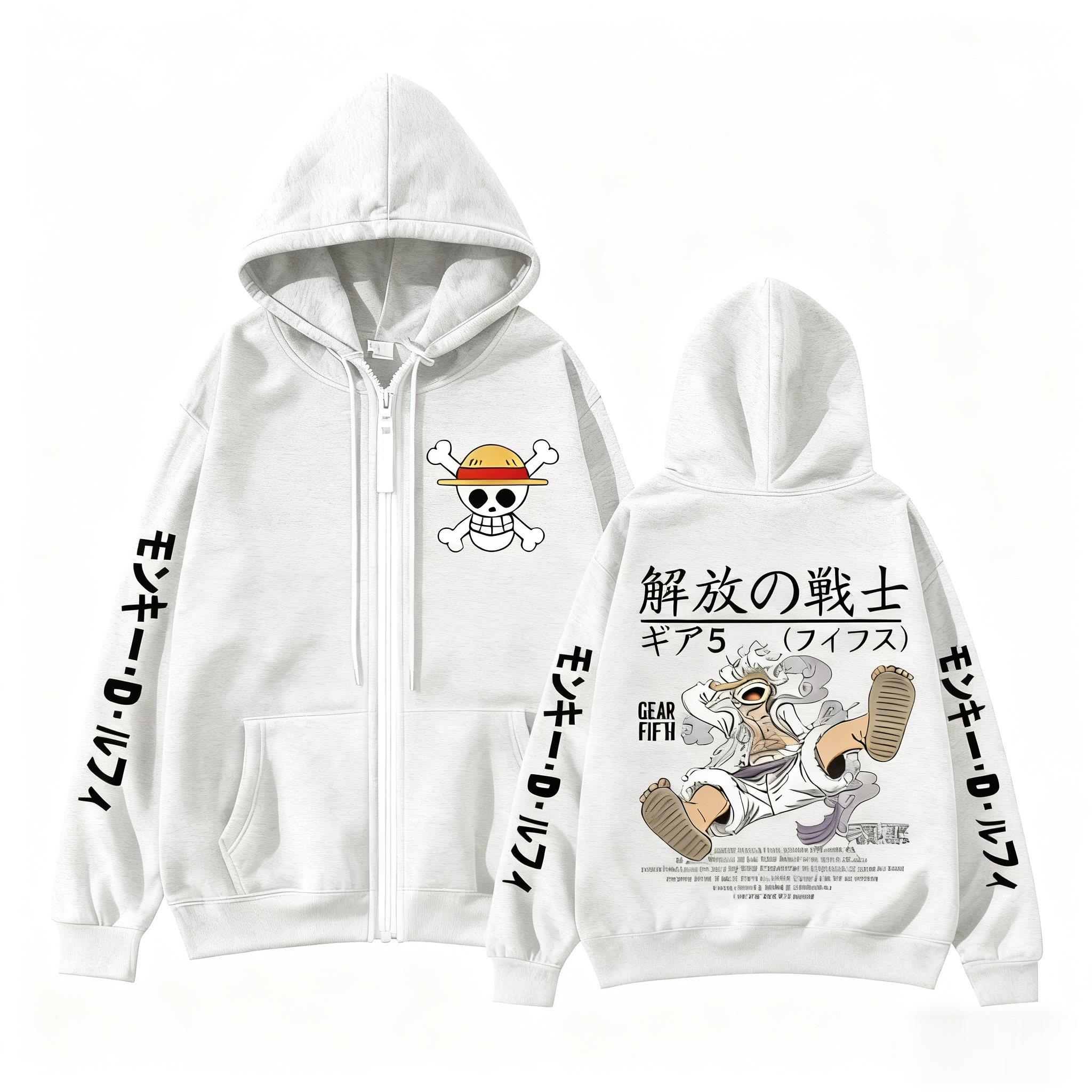 Macaco d luffy engrenagem 5 um - Street Fashion Jacket Men avaliação e preço