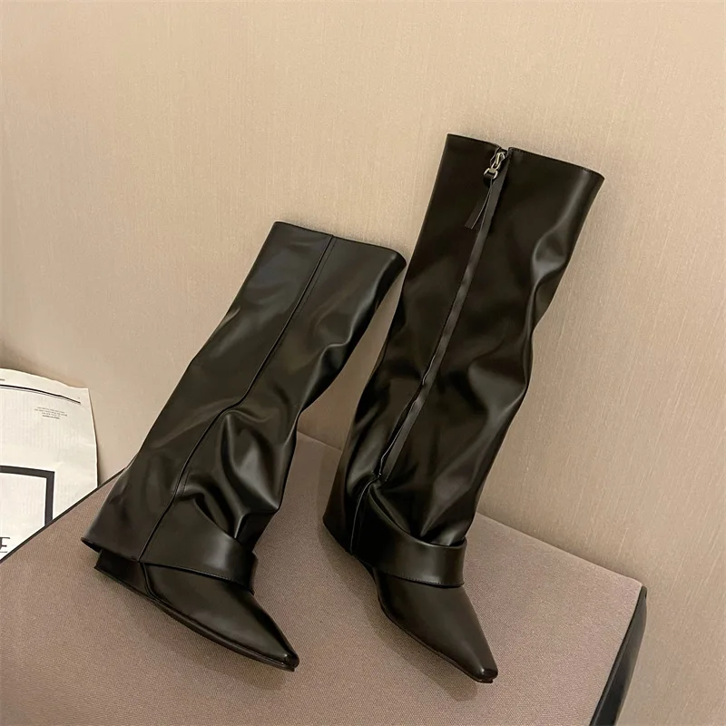 Designer feminino calças perna - Street Fashion Rome 2025 avaliação e preço