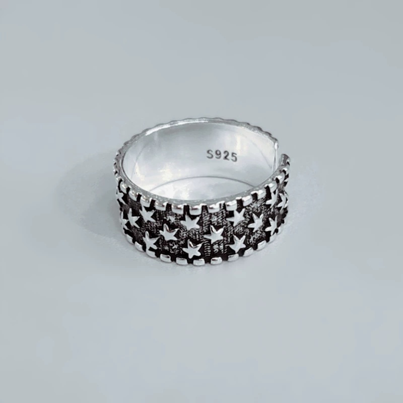 Anel aberto de prata 925, esti - Street Fashion Rings avaliação e preço