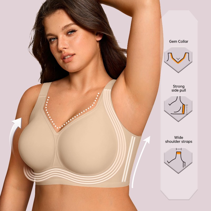 Sutiã Jelly Sem Fio Plus Size  - Street Fashion Female avaliação e preço