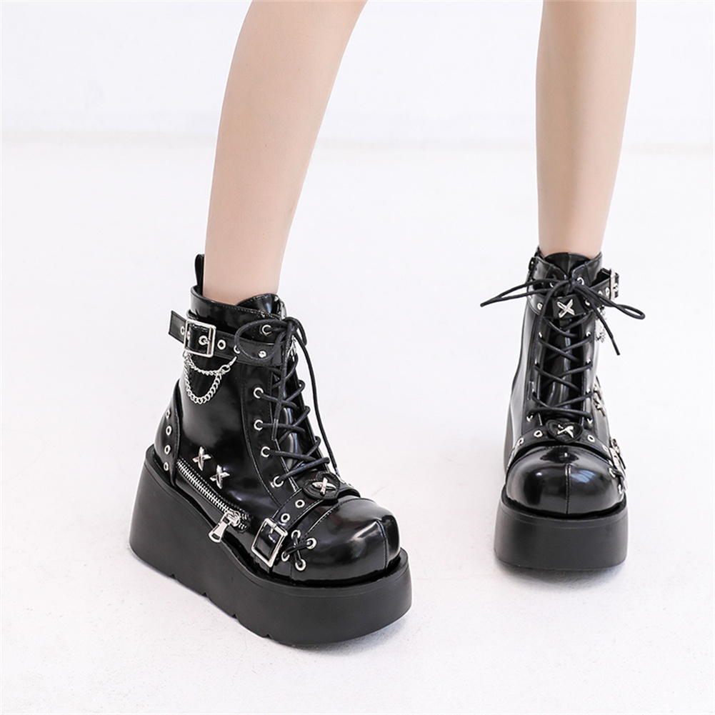 Novas Botas Femininas Góticas  - Street Fashion Girls avaliação e preço
