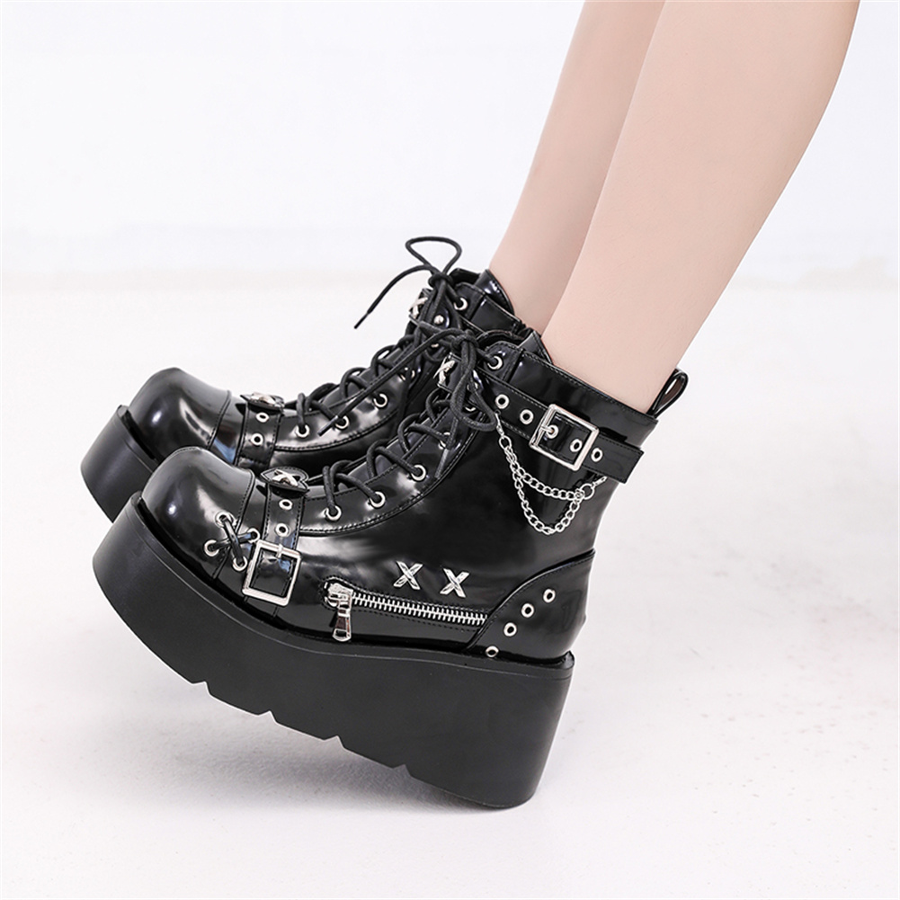 Novas Botas Femininas Góticas  - Street Fashion Girls avaliação e preço