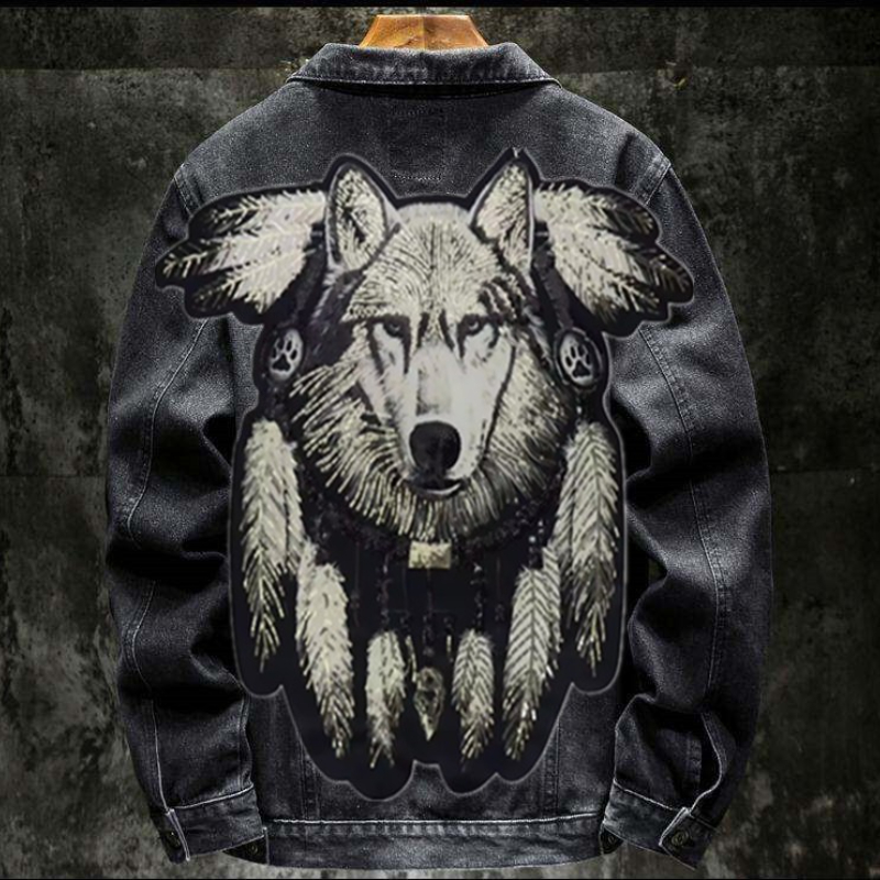 América vintage lobo pesado bo - Street Fashion Jacket Men avaliação e preço