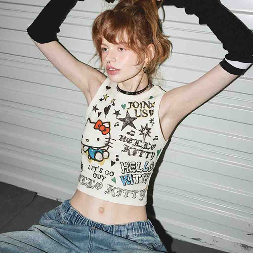 Sanrio Hello Kitties Top Femin - Street Fashion Girls avaliação e preço