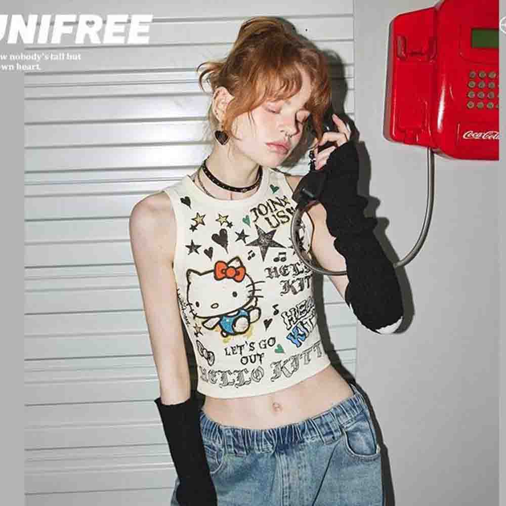 Sanrio Hello Kitties Top Femin - Street Fashion Girls avaliação e preço