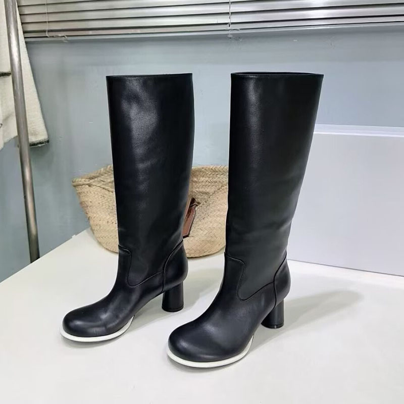 Botas de estiramento de couro  - Street Fashion Rome 2025 avaliação e preço