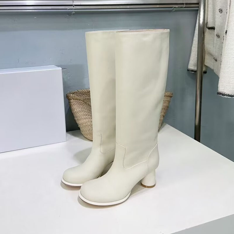 Botas de estiramento de couro  - Street Fashion Rome 2025 avaliação e preço
