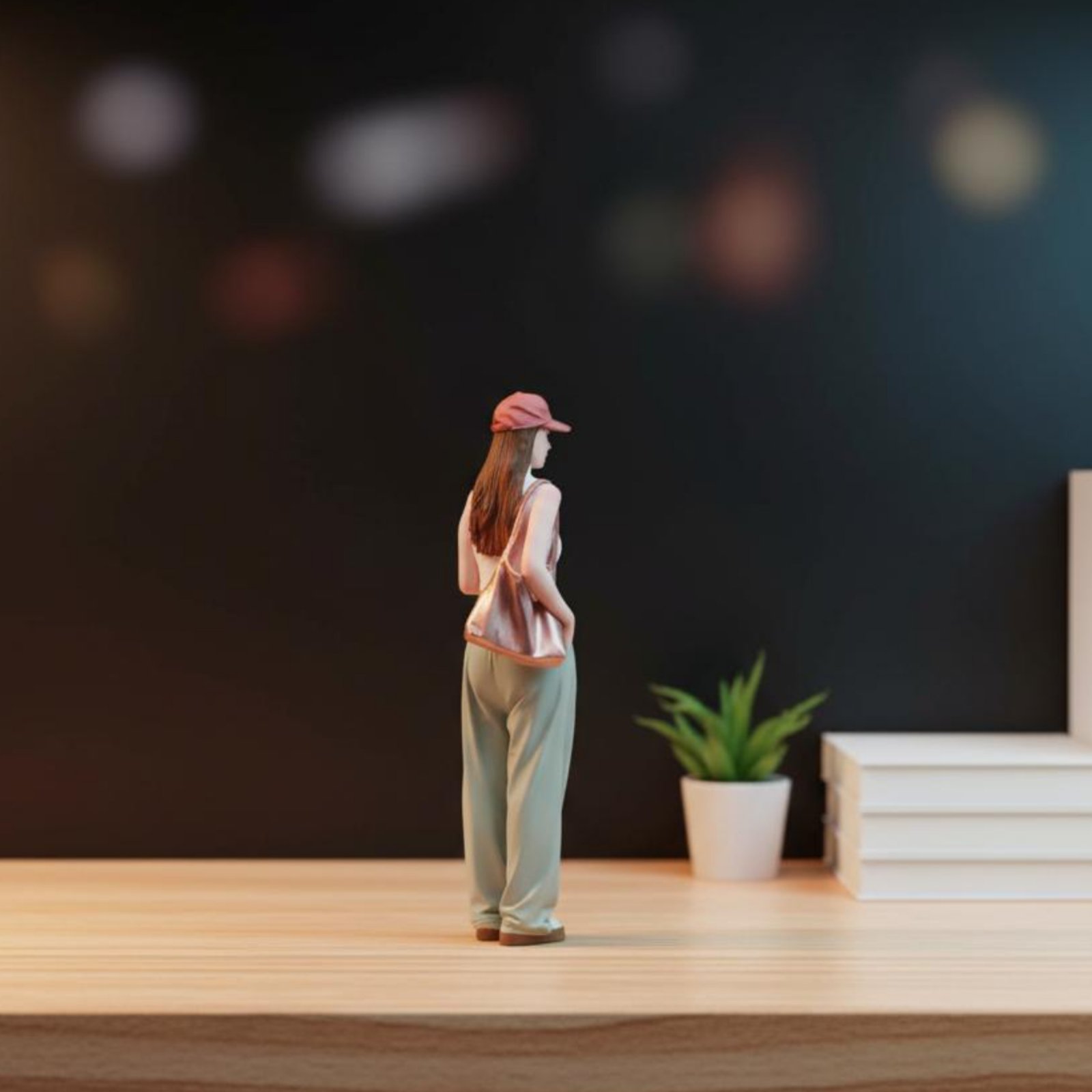 Estátua Miniatura de Menina co - Street Fashion Pose avaliação e preço