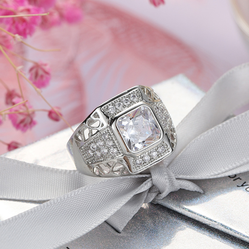 Luxo 925 prata esterlina hip h - Street Fashion Rings avaliação e preço