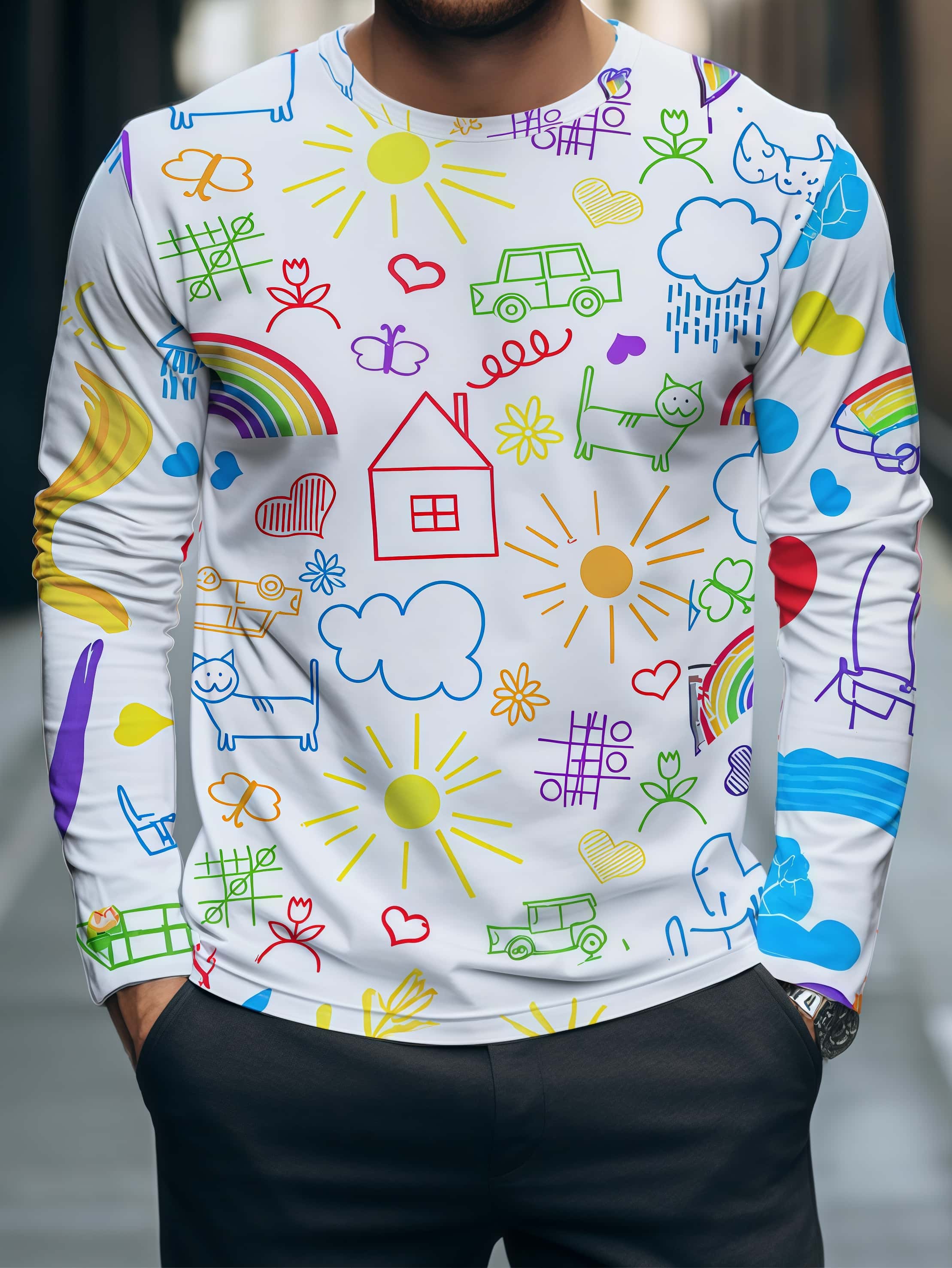 Camiseta de Manga Longa com Es - Street Fashion Men avaliação e preço